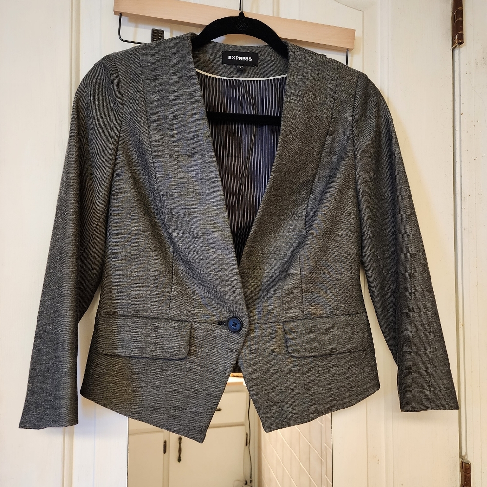 Express Cropped Blazer and Matching Pencil Skirt